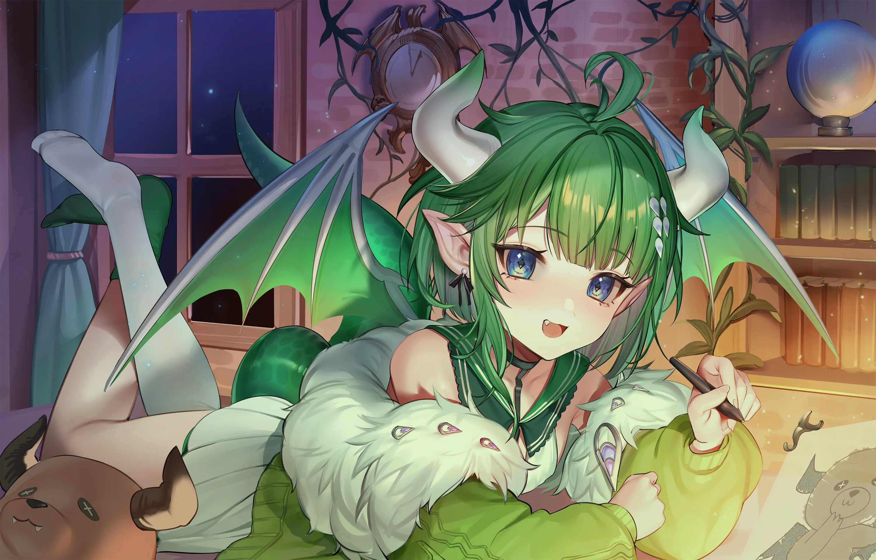 異世界からきた竜の女の子。お絵描き、ゲーム、歌うことが大好き!